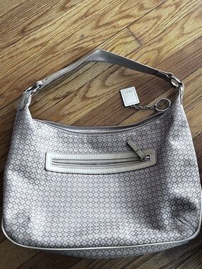 Nine West Light Gray Patterned Shoulder Bag